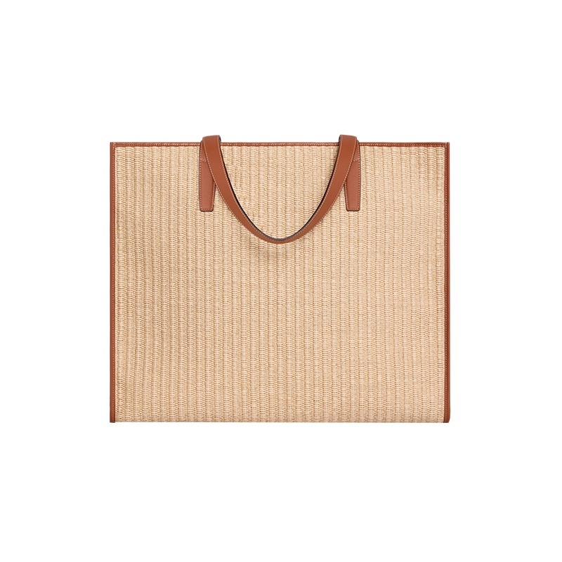 商品Celine|赛琳 23新款RAPHIA男士棕色刺绣手提包,价格¥13495,第4张图片详细描述