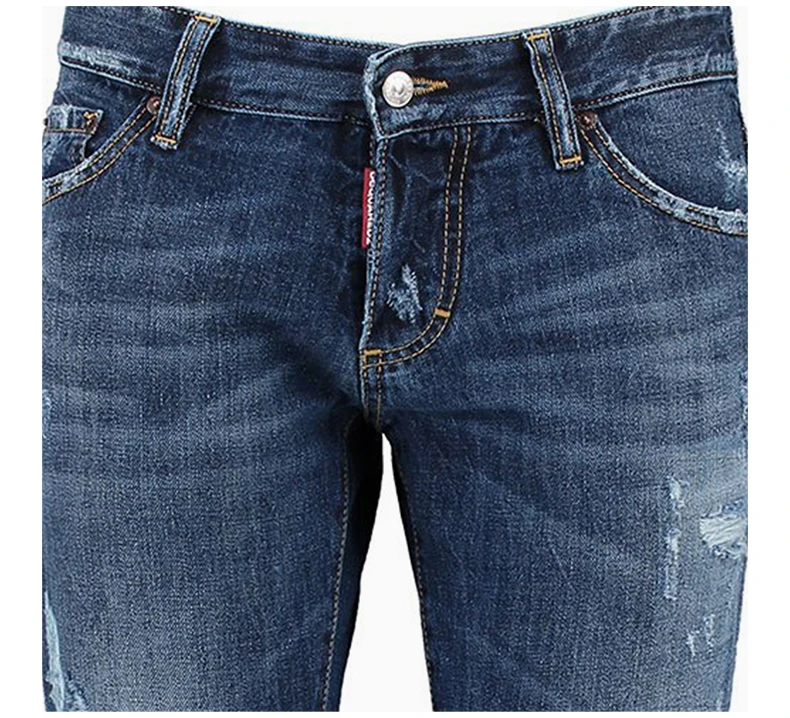 商品DSQUARED2|DSQUARED2 蓝色男士牛仔裤 S74LA0659-S30281-470,价格¥1262,第6张图片详细描述