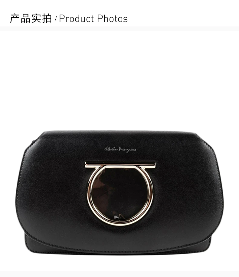 商品Salvatore Ferragamo|Salvatore Ferragamo 菲拉格慕 女士黑色单肩斜挎包 22-D293-691144,价格¥4222,第1张图片详细描述