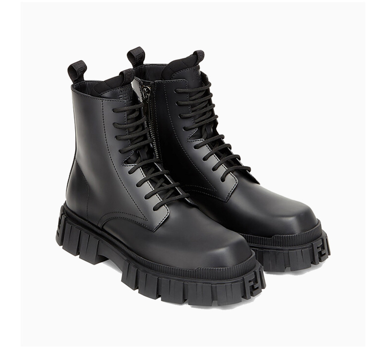 商品Fendi|FENDI 男士黑色牛皮短靴 7U1447-AD74-F0ABB,价格¥4805,第9张图片详细描述