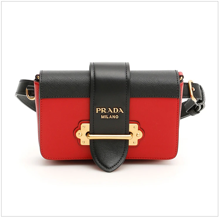 商品[国内直发] Prada|PRADA 红色女士腰包 1BL004-2BB0-F0C9F-V-OCH,价格¥9081,第3张图片详细描述