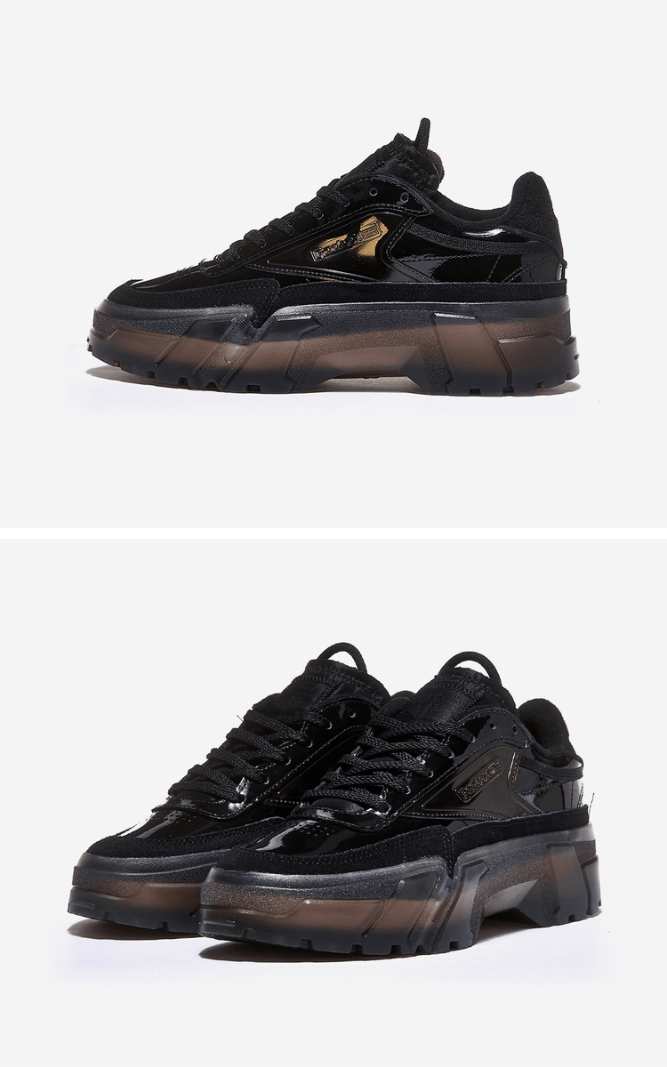 商品Reebok|【Brilliant|包邮包税】锐步 CLUB C CARDI 女生  运动鞋 SNEAKERS  RBKH01009 core black/core black/clear,价格¥214,第2张图片详细描述