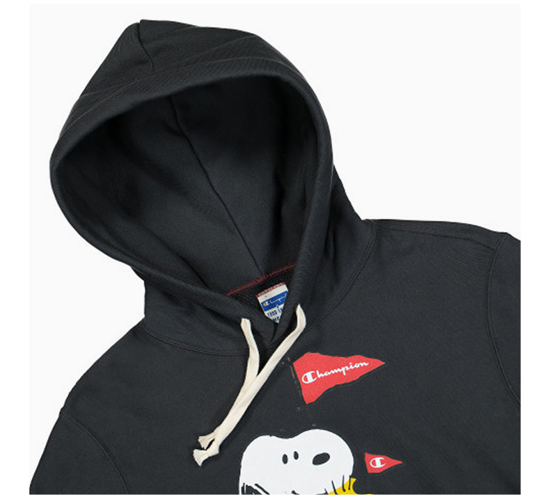 商品CHAMPION|CHAMPION 男士黑色Todd Snyder 签名印花内领棉质连帽卫衣 217799-T071,价格¥654,第8张图片详细描述