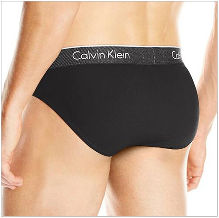 商品[国内直发] Calvin Klein|Calvin Klein 卡尔文 克莱恩 黑色尼龙弹性纤维男士弹力三角内裤 NB1004-001,价格¥306,第6张图片详细描述