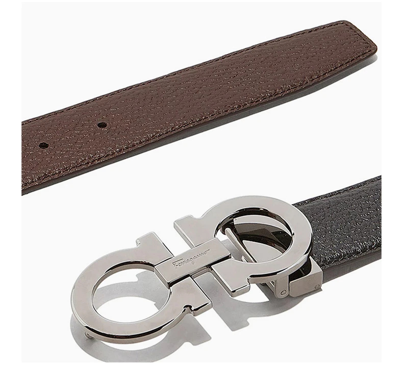 商品Salvatore Ferragamo|SALVATORE FERRAGAMO 棕色男士腰带 67-9710-689134,价格¥2594,第7张图片详细描述