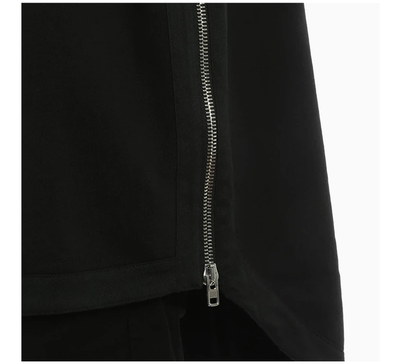 商品Givenchy|GIVENCHY 男士黑色棉质大码侧面拉链细节和不规则下摆无袖连帽卫衣 16S7219653-001,价格¥3287,第8张图片详细描述