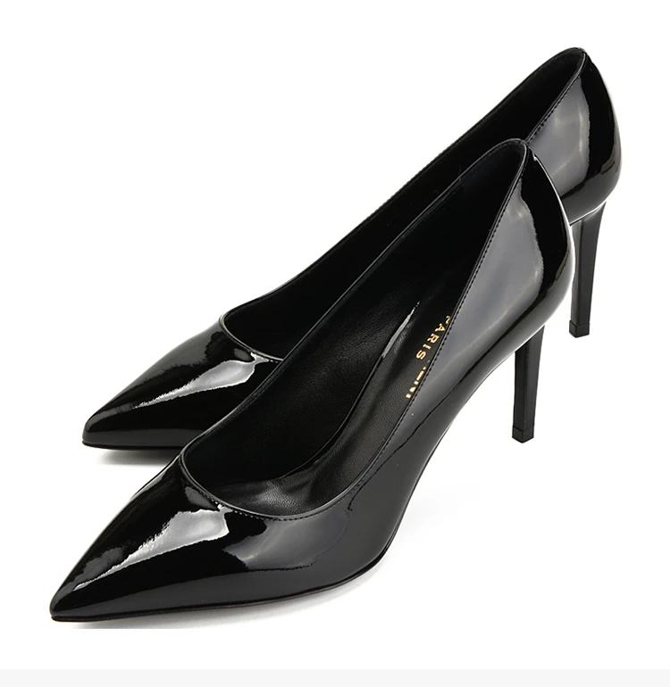 商品[国内直发] Yves Saint Laurent|YSL 圣罗兰 女士黑色漆皮高跟鞋   375368-B8I00-1000,价格¥2887,第5张图片详细描述