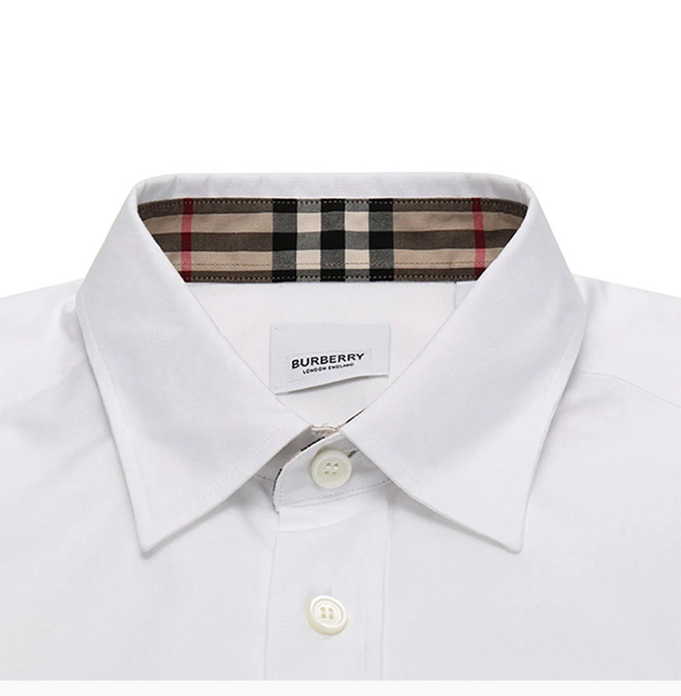 商品[国内直发] Burberry|BURBERRY 白色男士衬衫 8024514,价格¥2139,第6张图片详细描述