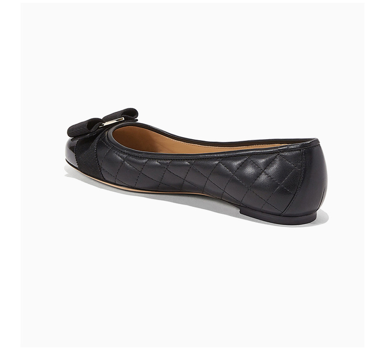 商品Salvatore Ferragamo|Salvatore Ferragamo 菲拉格慕 女士罗缎Vara蝴蝶平底鞋 01-M831-672100,价格¥2926,第8张图片详细描述