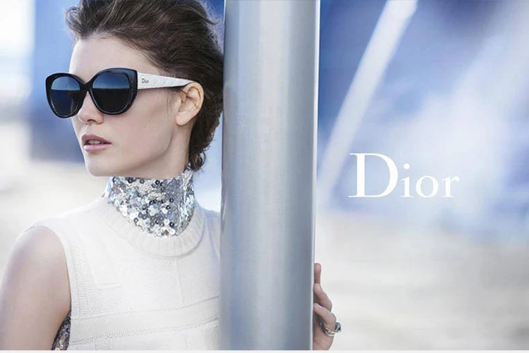 商品[国内直发] Dior|Dior 迪奥 女款银色镜框金色镜片太阳镜 3YZ-PALLAD-PINK-LNOR-SQ-3,价格¥1980,第1张图片详细描述