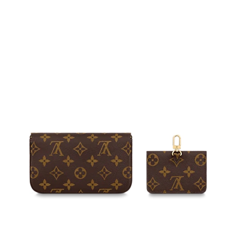 商品Louis Vuitton|【现货】路易威登 POCHETTE FÉLICIE STRAP & GO女士老花帆布单肩包 M80091,价格¥12247,第2张图片详细描述