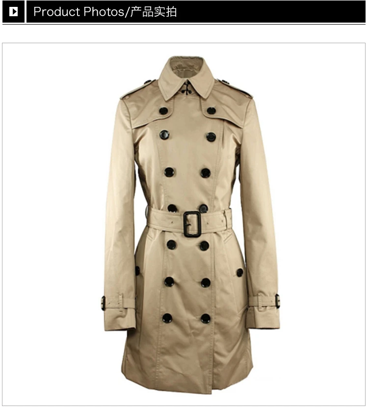 商品[国内直发] Burberry|Burberry 博柏利 女士浅棕色翻领风衣 3944171,价格¥7929,第12张图片详细描述