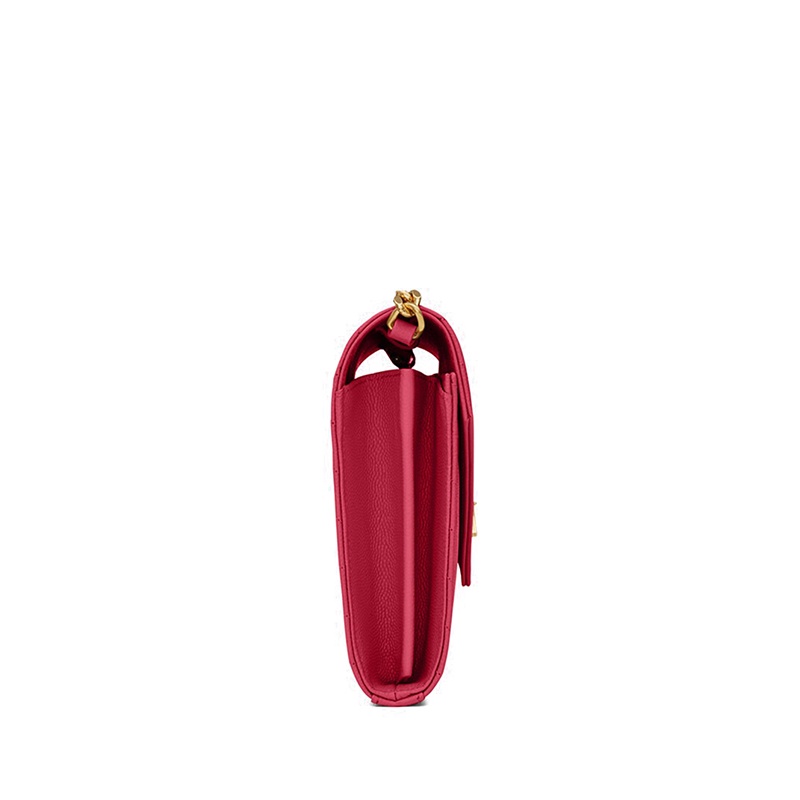 商品Yves Saint Laurent|SAINT LAURENT PARIS/圣罗兰 经典款MONOGTAM系列 紫红色粒面压花皮革链条斜挎包,价格¥10212,第3张图片详细描述
