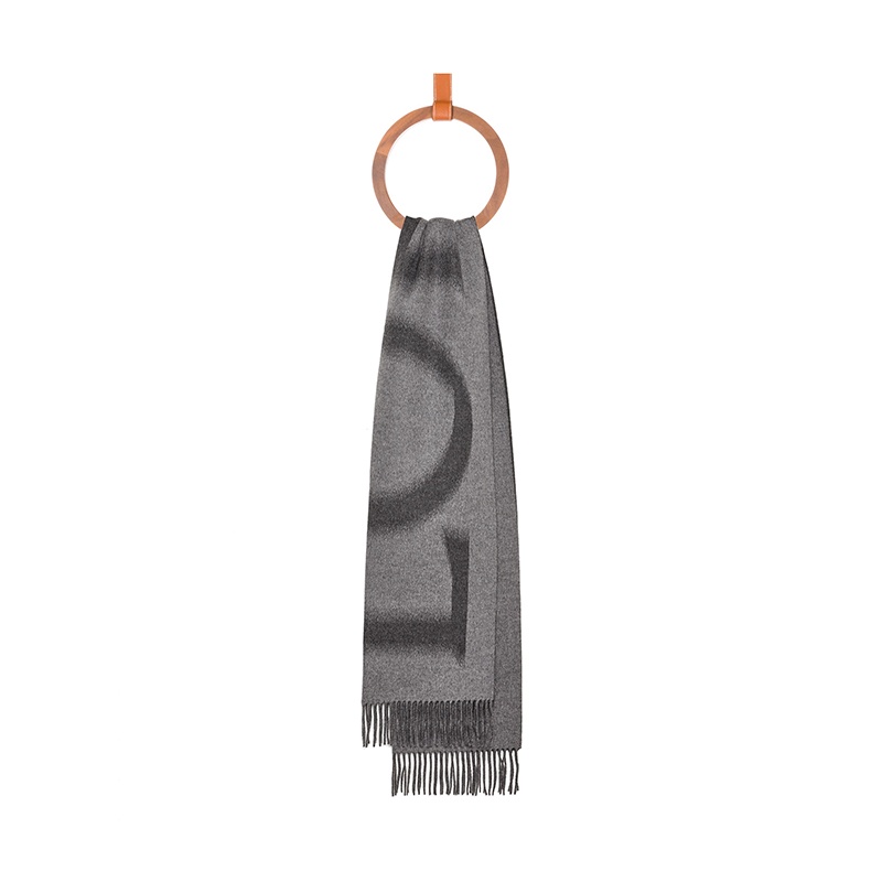 商品Loewe|罗意威23新款 男女通用羊毛羊绒标志印花围巾,价格¥5379,第7张图片详细描述