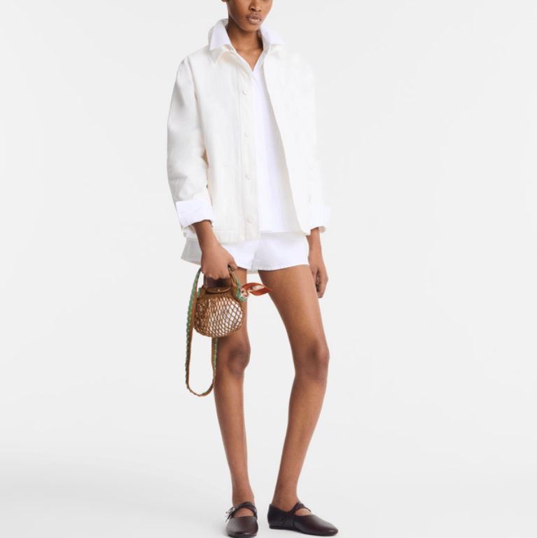 商品Longchamp|珑骧女士织物手提单肩包购物网袋多色大号/迷你（香港仓发货）,价格¥564,第20张图片详细描述