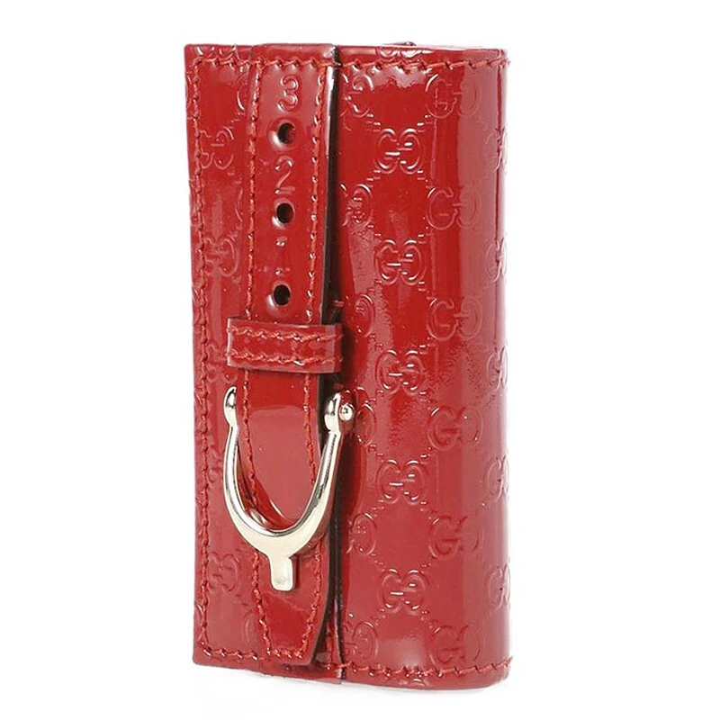 商品[国内直发] Gucci|GUCCI 女士红色漆皮GG压花钥匙扣 309759-AV13G-6227,价格¥1555,第1张图片详细描述