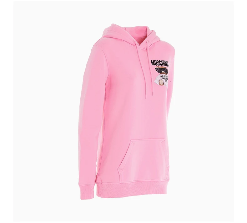 商品[国内直发] Moschino|MOSCHINO 女士粉色连帽卫衣 V1709-5527-1222,价格¥1413,第5张图片详细描述