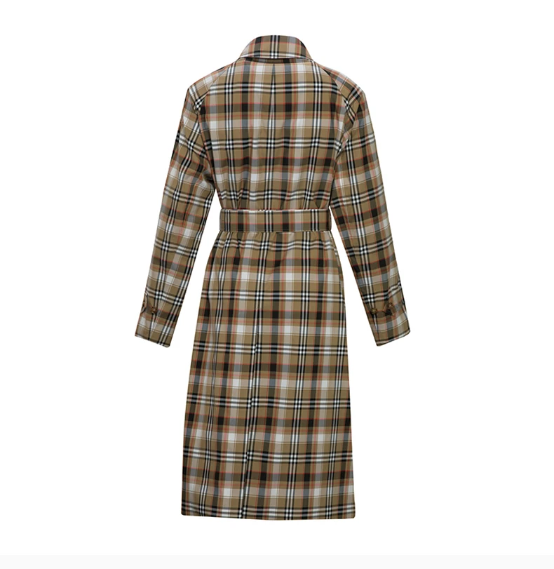 商品[国内直发] Burberry|BURBERRY 格纹女士风衣 8032509,价格¥9448,第5张图片详细描述