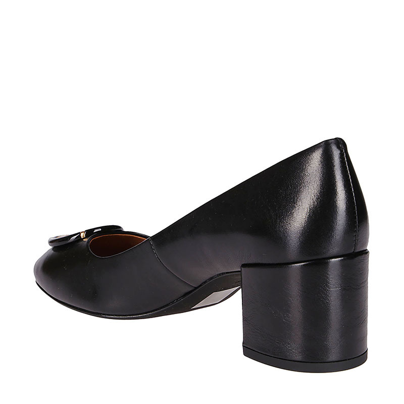商品Tory Burch|TORY BURCH 汤丽柏琦 女士黑色中跟鞋 76483-006,价格¥1892,第4张图片详细描述