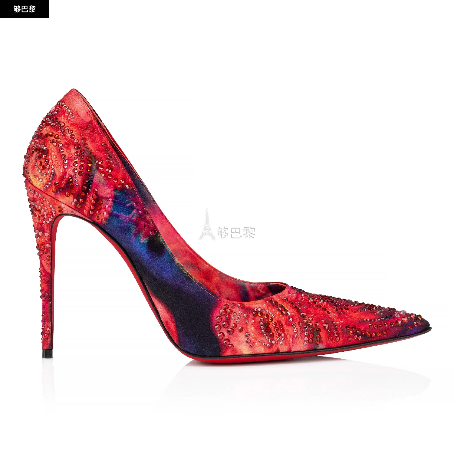 商品Christian Louboutin|【预售】 CL红底鞋 25春夏 女士 高跟鞋 Kate Max Roses Strass 1250317j646 ,价格¥15495,第2张图片详细描述
