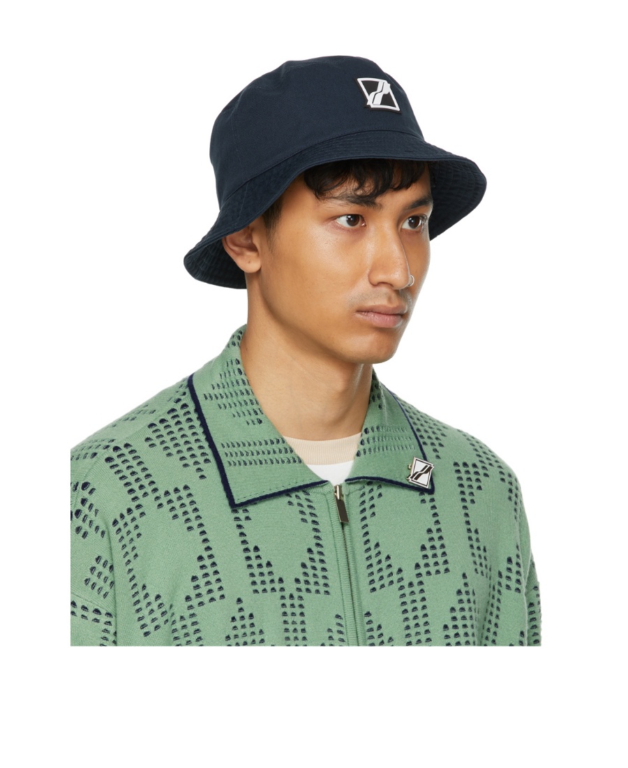 商品[国内直发] Moschino|(权志龙同款）WE11DONE帽子男女同款 徽标渔夫帽 蓝色 WDAH121413U-NV,价格¥553,第3张图片详细描述