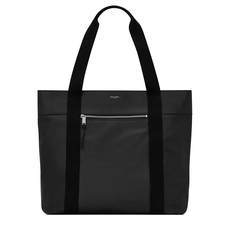 商品Yves Saint Laurent| SAINT LAURENT PARIS/圣罗兰 YSL DAILY CABAS系列 男女通用中号黑色半棉帆布和小羊皮ysl压花手提斜挎单肩包63471603U7E1000,价格¥8301,第5张图片详细描述