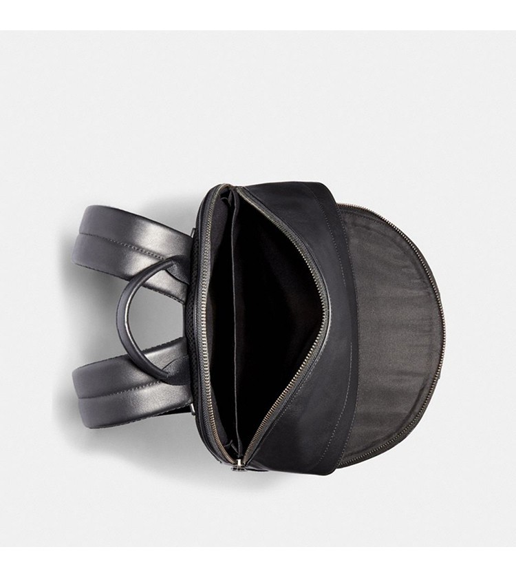 商品[国内直发] Coach|COACH蔻驰  West 35 经典老花蓝白条纹大容量 帆布配皮 书包背包双肩包 大号 男款 3001QBOH0,价格¥2044,第6张图片详细描述
