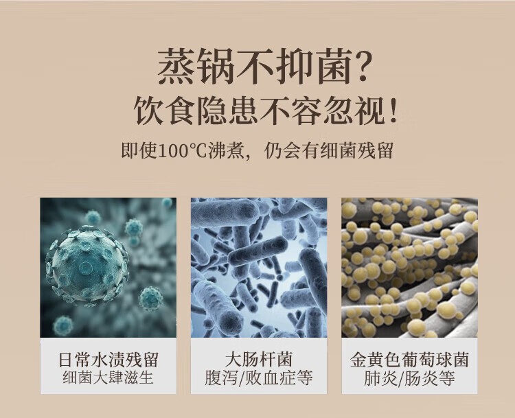 商品[国内直发] Bear|小熊（Bear）Bear小熊 电蒸锅电煮锅多功能锅9L大容量双层不锈钢 DZG-C90G3,价格¥410,第3张图片详细描述