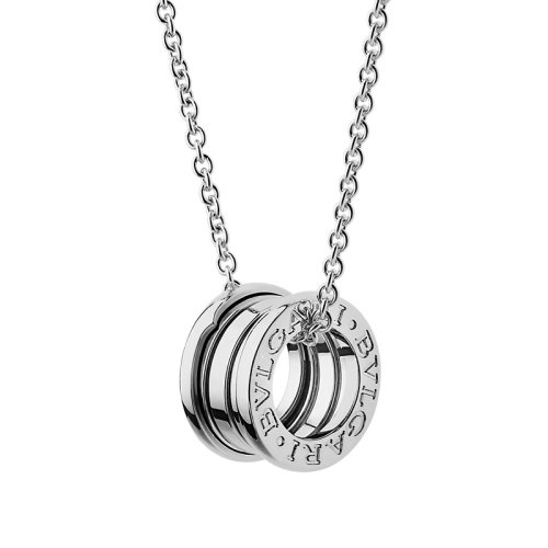 商品BVLGARI|  BVLGARI/宝格丽 B.ZERO1系列 18K金白金小圆形吊坠项链 352815,价格¥32535,第2张图片详细描述
