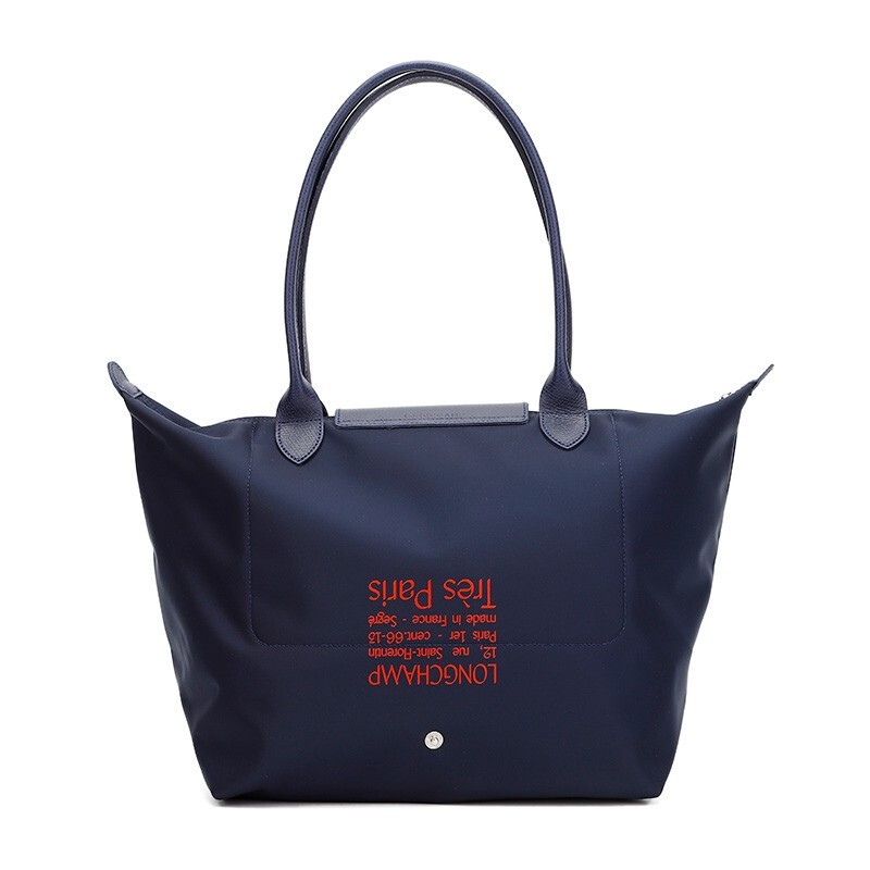 商品[国内直发] Longchamp|珑骧 LONGCHAMP女士Le Pliage系列长柄大号加厚可折叠手提单肩饺子包蓝色织物单肩包送女友L1899 HXG 006,价格¥940,第6张图片详细描述