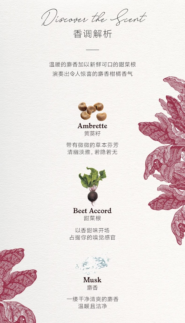 商品L'artisan Parfumeur|L'Artisan Parfumeur阿蒂仙 缤纷田园系列彩麝甜菜香水100ml EDP中性香 花香木质调,价格¥1149,第5张图片详细描述