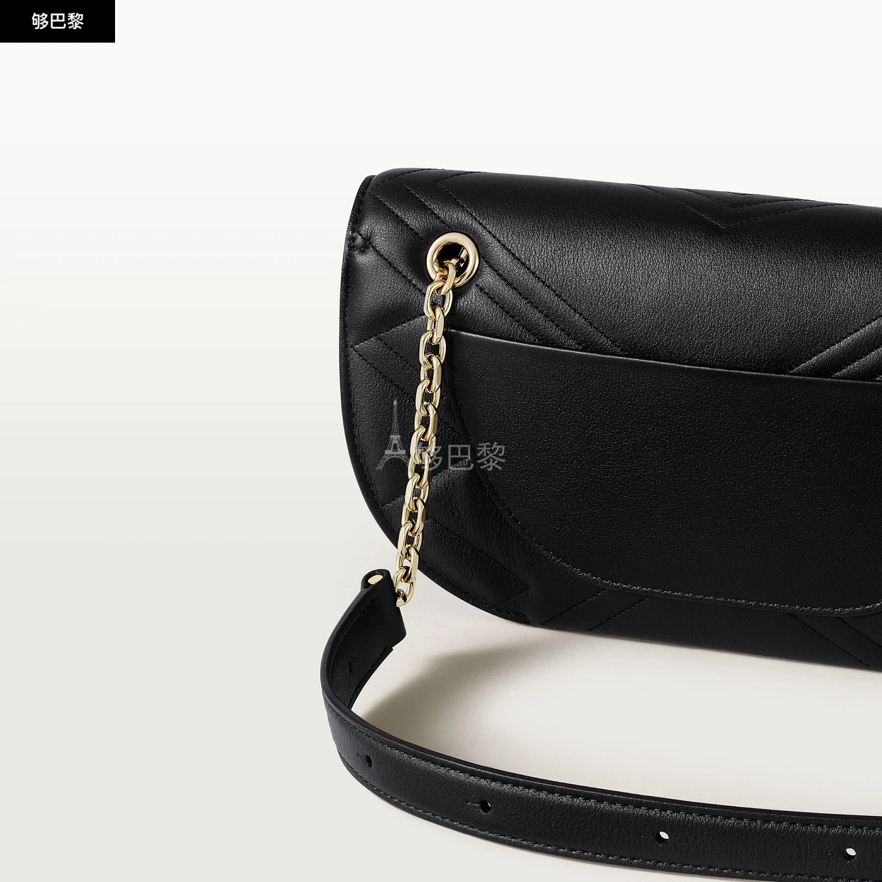 商品Cartier|包邮包税【预售7天发货】 CARTIER 24春夏 女士 单肩包 Sac en forme de demi-lune, Panthère de Cartier L1002560,价格¥22817,第5张图片详细描述