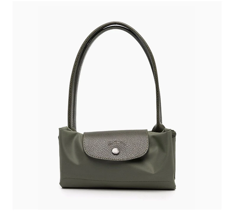 商品[国内直发] Longchamp|LONGCHAMP 女士橄榄绿色再生帆布单肩手提包 2605919479,价格¥1136,第5张图片详细描述