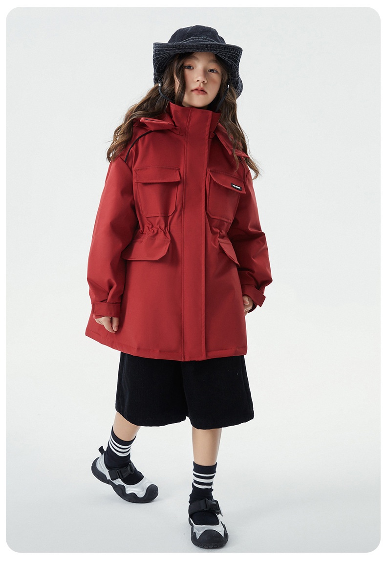 商品[国内直发] GLENVINTEN|格岚云顿英国品牌高端系列女童秋冬工装连帽羽绒服2024新款冬季儿童中大童三防保暖羽绒外套,价格¥560,第26张图片详细描述