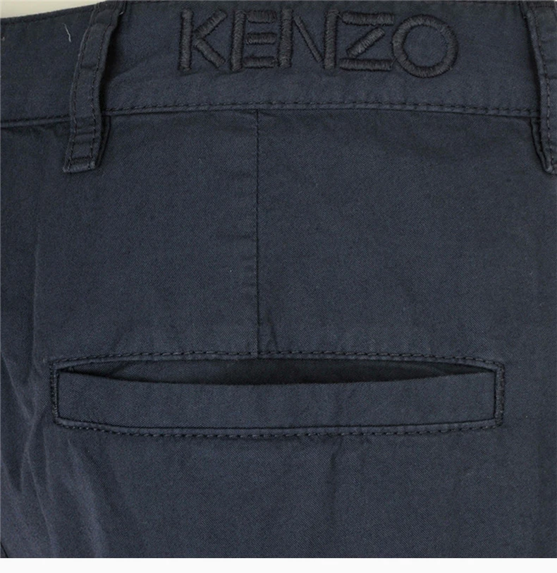 商品[国内直发] Kenzo|Kenzo 高田贤三 男款棉质时尚深蓝色休闲短裤 5PA6001TF77,价格¥803,第7张图片详细描述