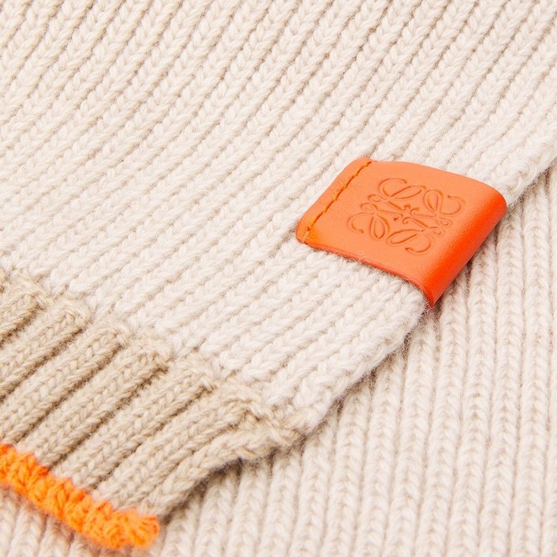 商品Loewe|【现货】罗意威 男女通用羊毛罗纹针织围巾F000487XB2-2109（两色）,价格¥1236,第4张图片详细描述
