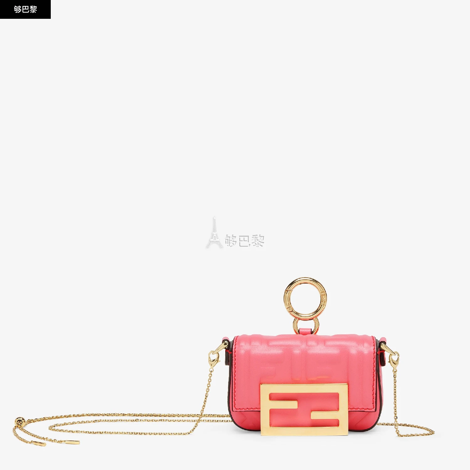 商品Fendi|【预售】 芬迪 25春夏 女士 零钱包 Nano Baguette Charm 7AS045AMPKF1K3C ,价格¥5901,第2张图片详细描述