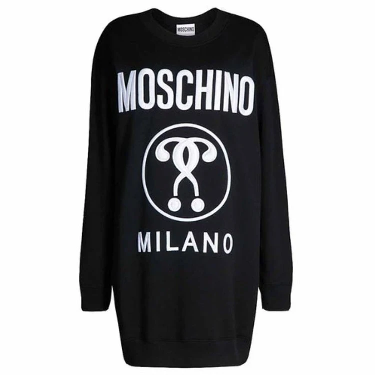 商品Moschino|MOSCHINO 莫斯奇诺 女黑色卫衣裙 04365427-4555,价格¥2058,第1张图片详细描述