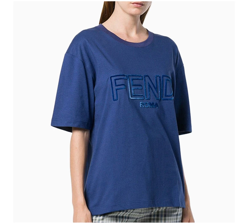 商品Fendi|FENDI 蓝色女士T恤 FAF077-A47A-F12QA,价格¥1694,第5张图片详细描述