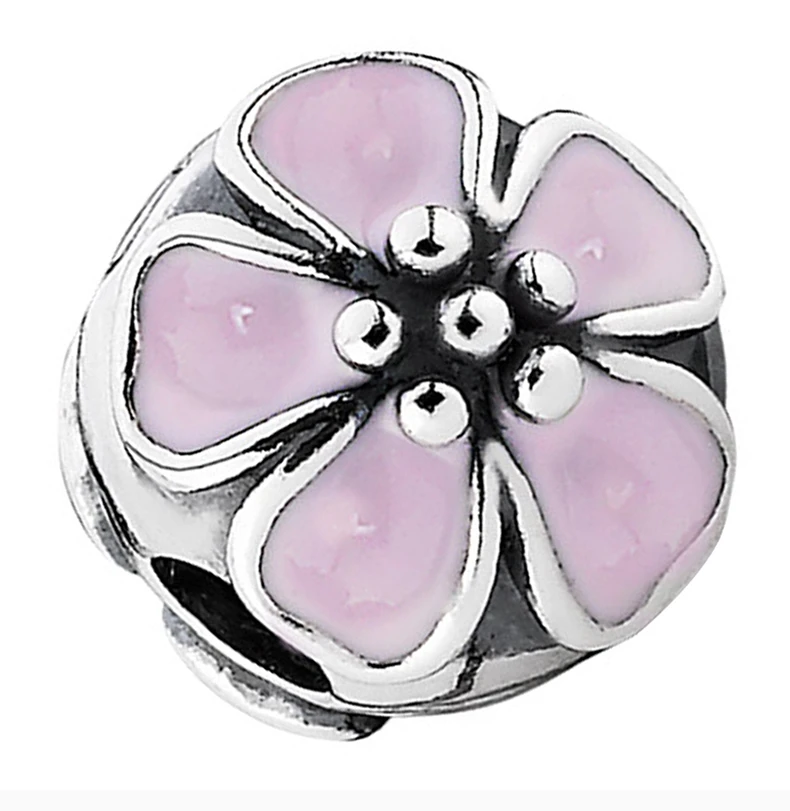 商品PANDORA|PANDORA 潘多拉 粉色樱花925银珐琅固定夹 791041EN40,价格¥252,第4张图片详细描述