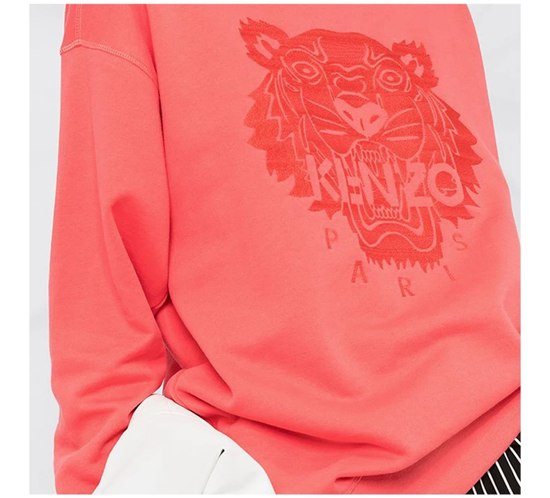 商品Kenzo|KENZO 粉橙色女士卫衣/帽衫 FB52SW9224XF-18,价格¥1503,第8张图片详细描述