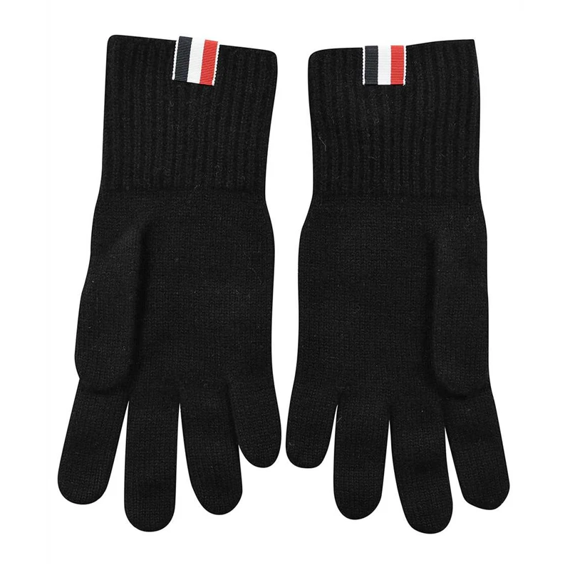 商品Thom Browne|THOM BROWNE 男士黑色羊毛针织手套 MKG011B-Y1018-001,价格¥1526,第1张图片详细描述
