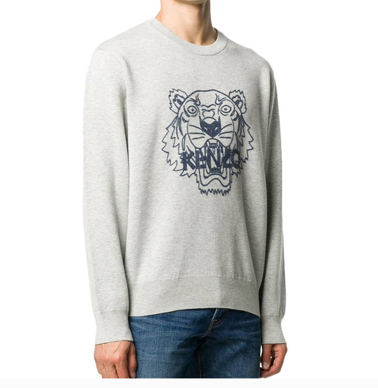 商品Kenzo|Kenzo 高田贤三 男士灰色卫衣 FA65PU5303XA-94,价格¥1201,第8张图片详细描述
