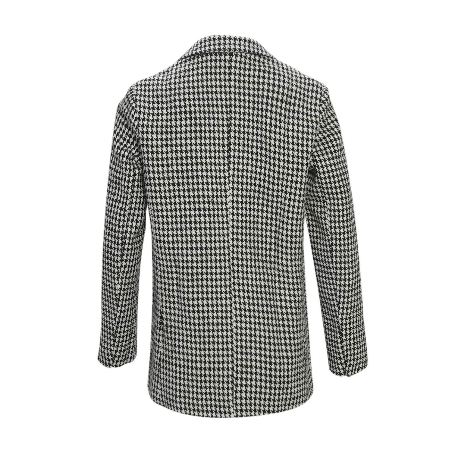 商品Sandro|SANDRO 女士格纹棉质西服外套 AG10231054-BLACK,价格¥604,第10张图片详细描述