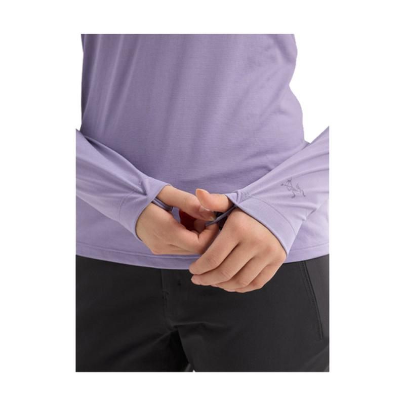 商品Arc'teryx|ARCTERYX始祖鸟 TAEMA CREW 女士长袖星际紫T恤,价格¥606,第6张图片详细描述