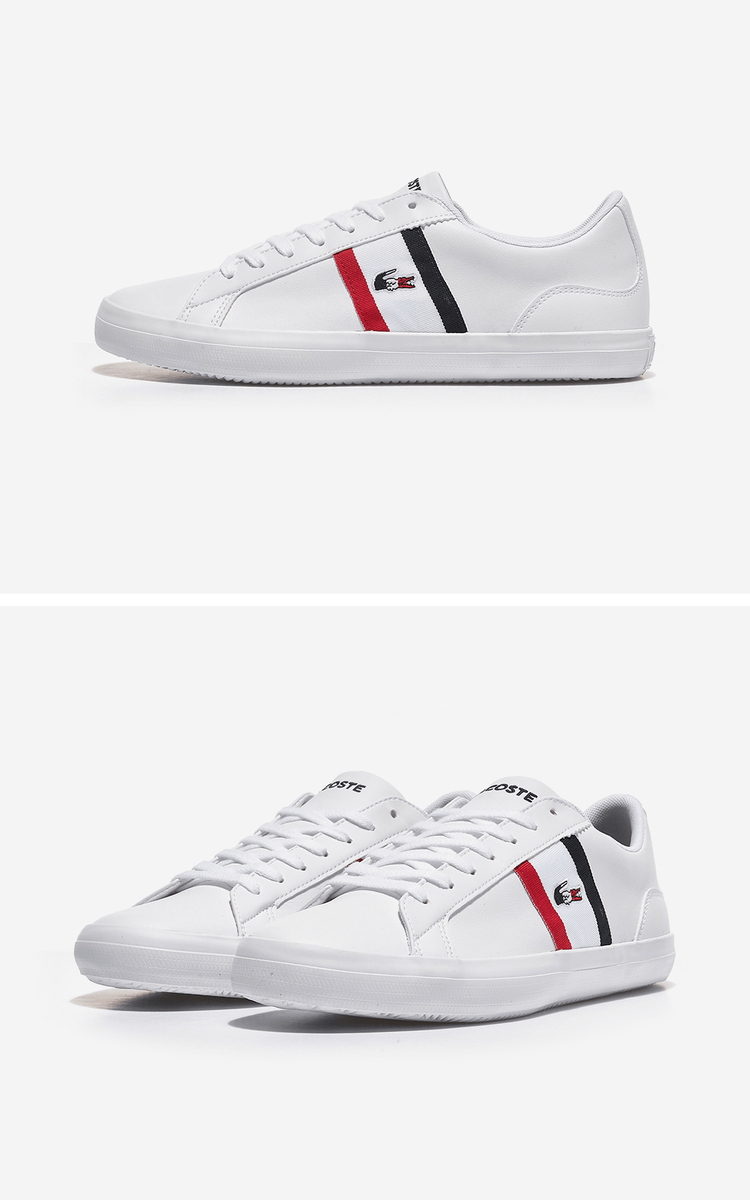 商品Lacoste|【韩国直邮|包邮包税】法国鳄鱼 LEROND TRI1 男生  运动鞋 SNEAKERS  7-39CMA0044 WHT/NVY/RED,价格¥510,第3张图片详细描述