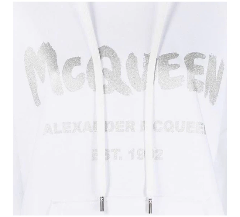 商品Alexander McQueen|ALEXANDER MCQUEEN 白色女士卫衣/帽衫 674882-QZAD5-0934,价格¥1413,第8张图片详细描述