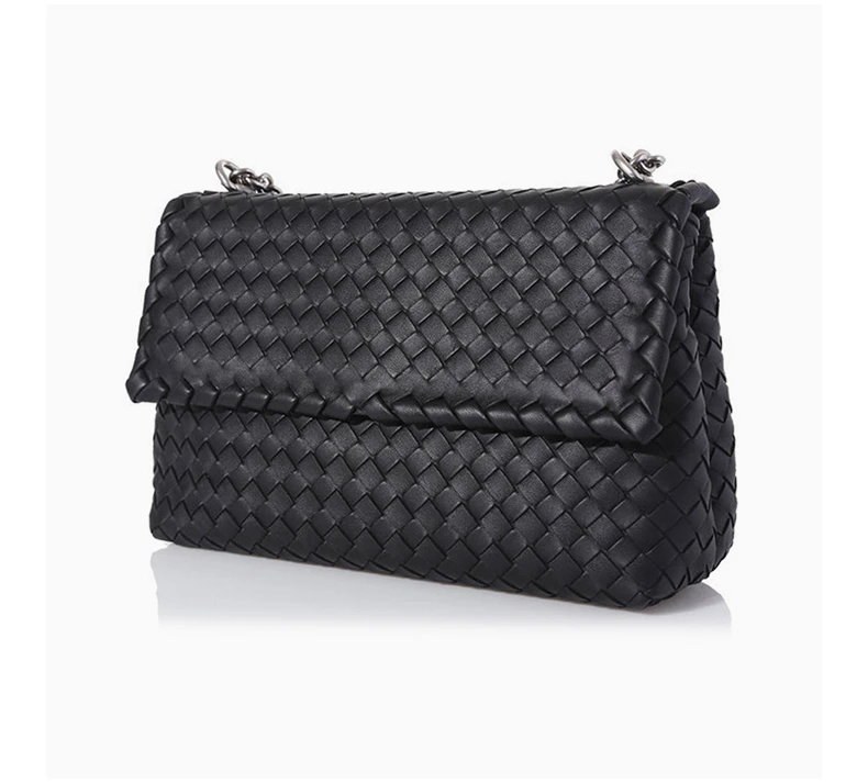 商品[国内直发] Bottega Veneta|BOTTEGA VENETA 黑色女士斜挎包 386498-VO0BG-8806,价格¥17259,第5张图片详细描述