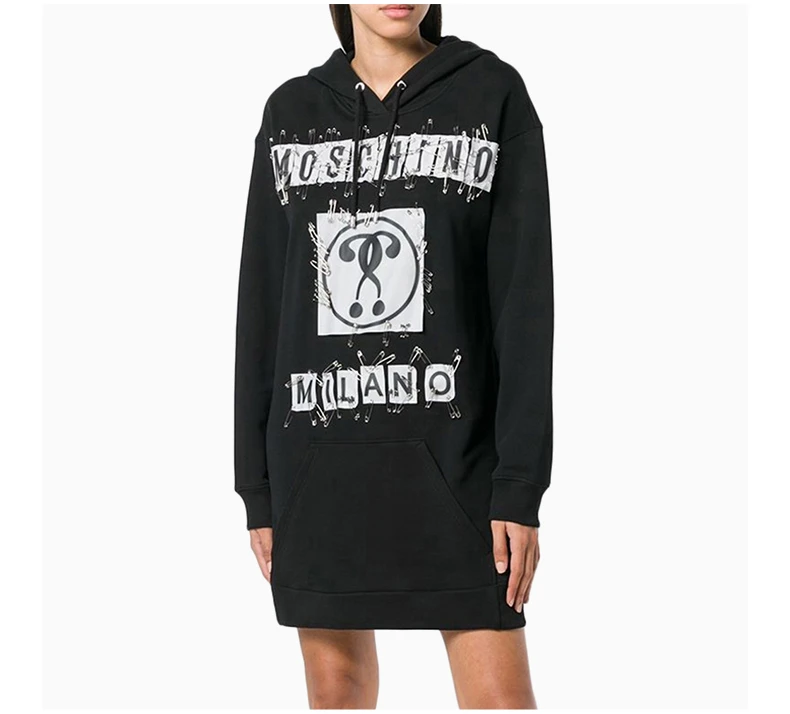商品Moschino|MOSCHINO 黑色女士连衣裙 A0439-5527-1555,价格¥1873,第5张图片详细描述