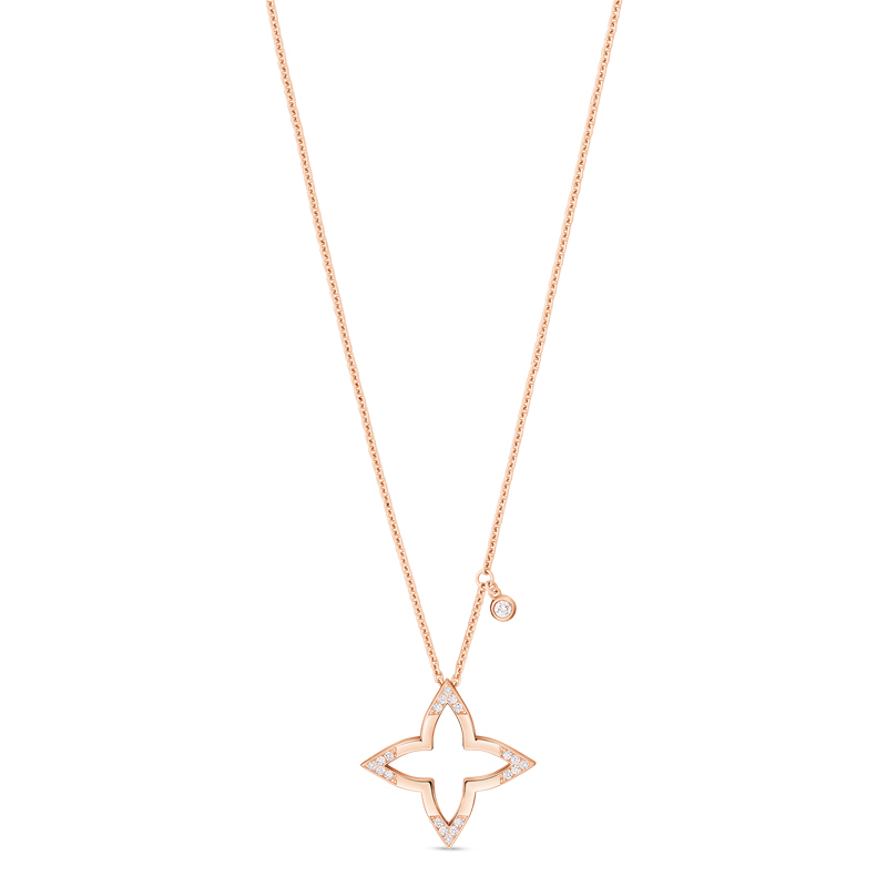 商品Louis Vuitton|【预售十天】 路易威登 23新款BLOSSOM女士18K金星形粉色钻石项链,价格¥37499,第2张图片详细描述